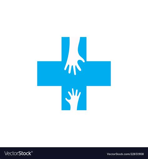 Help medical logo icon design Royalty Free Vector Image