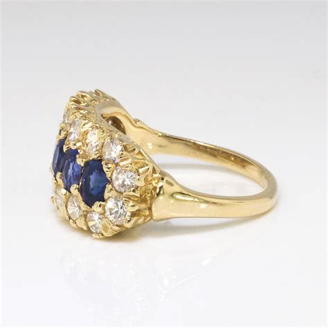 Vintage Sapphire Diamond Ring Circa 1940's Blue Sapphire and Diamond ...