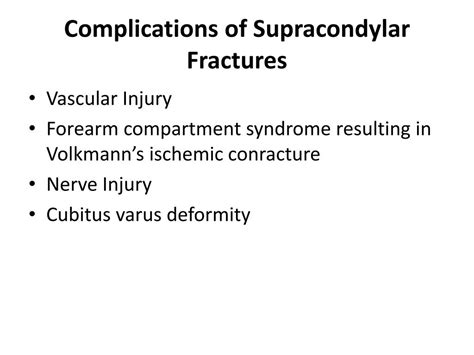 PPT - Complications of Supracondylar Fractures PowerPoint Presentation ...