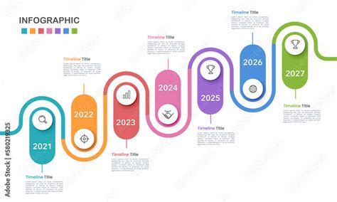 Infographic timeline business 7 years. The report, Presentation, Data ...