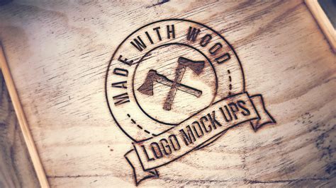 62 LOGO MOCKUP ON WOOD