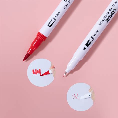 Dual Tip Brush Pens 12 Colors - LOKLiK Europe