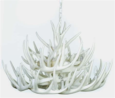 Pure White Antler Lights | **Pure White** Whitetail 21 Cast Cascade Antler Chandelier | Rustic ...