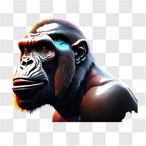 Download Gorilla with Red Eyes - Unique Expression and Personality PNG ...