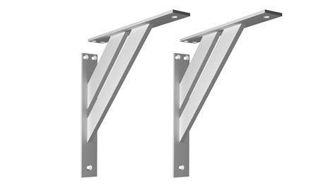 Pair of MODERN ALUMINUM Shelf Brackets Support Decorative Corner Modern Aluminium Shelf Bracket ...