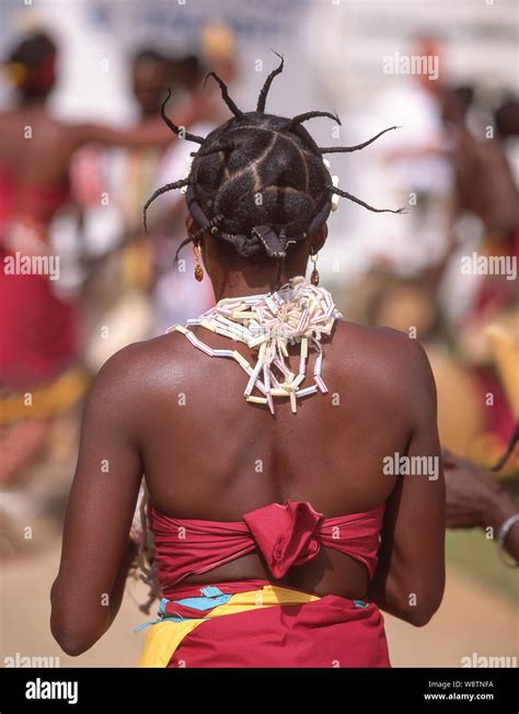 Mandinka culture cultural dancers troupe young female dancer at hi-res ...