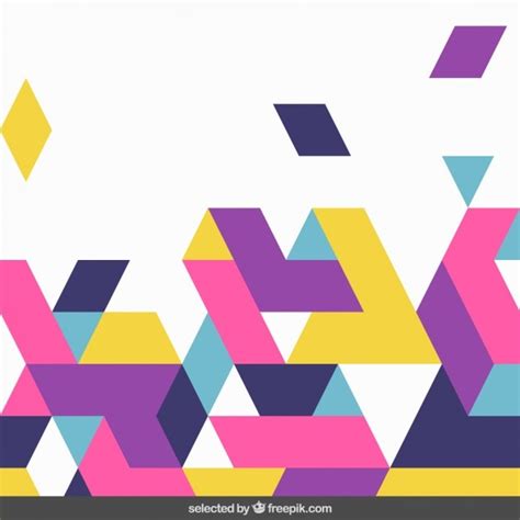 Colorful shapes background | Free Vector