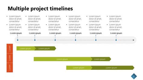 Multiple Project Tracking Timeline PowerPoint Templates