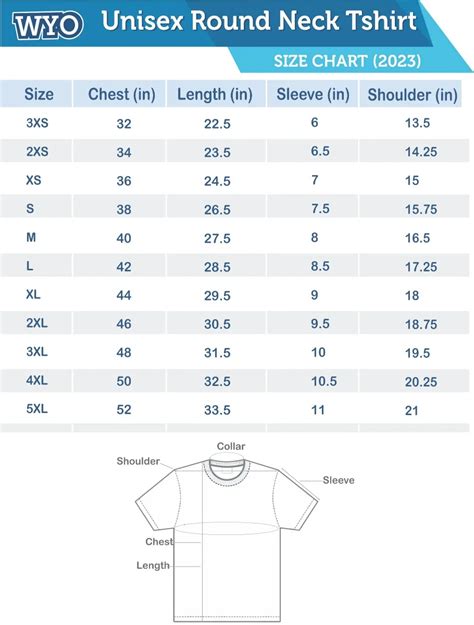 WYO Size Chart