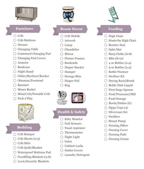 FREE 12+ Sample Baby Registry Checklists in Google Docs | MS Word | Pages | PDF