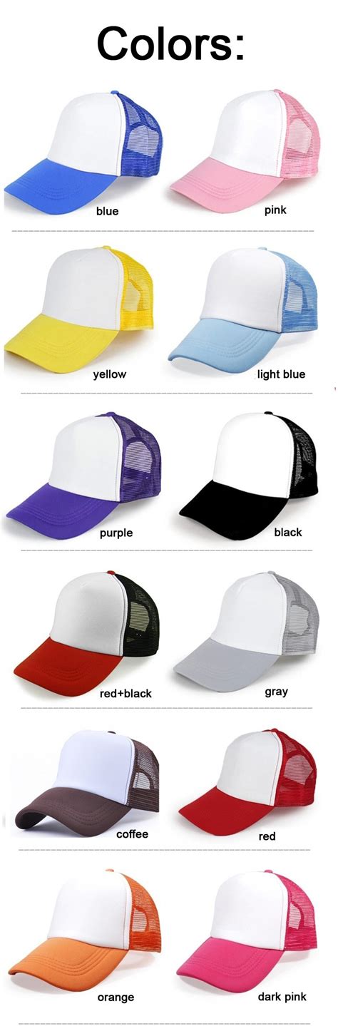 Sublimation Blanks Trucker Hat Advertising Custom Adult Cotton Baseball ...