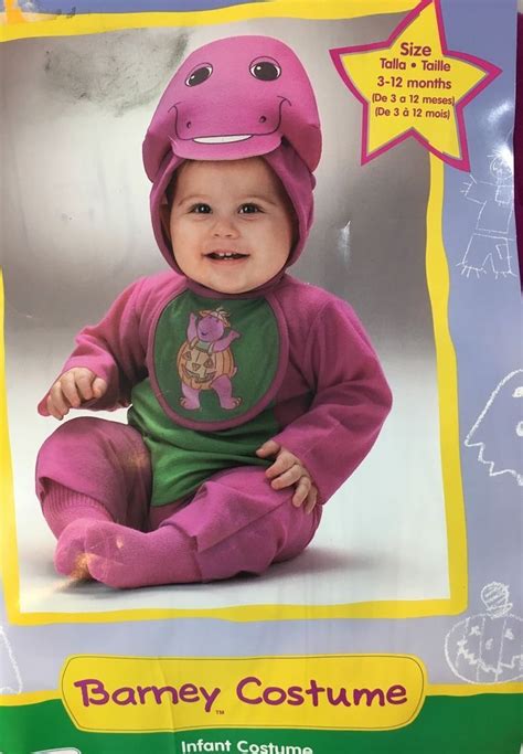 New Barney The Dinosaur Infant Baby Halloween Costume 3 12 Months ...