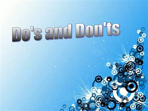 PPT - Do's and Don'ts PowerPoint Presentation, free download - ID:5032390