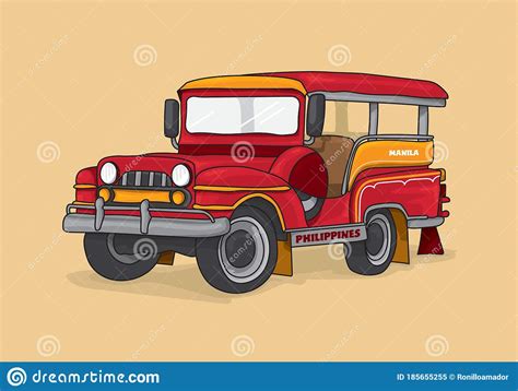 Philippine Manila Icon Jeepney Transportation Stock Vector - Illustration of city, rizal: 185655255