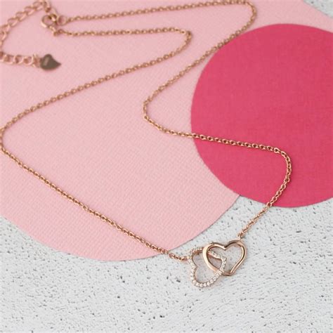 Entwined Heart Necklace By Bish Bosh Becca