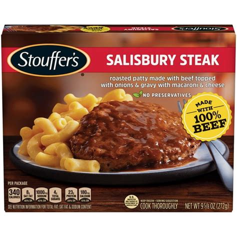 Stouffer's CLASSICS Salisbury Steak with Macaroni and Cheese, Frozen Meal 9 5/8 oz. - Walmart ...