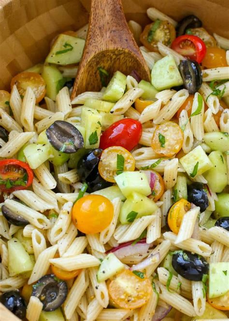 Italian Penne Pasta Salad | Barefeet In The Kitchen