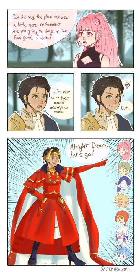 Are you going to dress up like Edelgard, Claude? | Fire Emblem: Three ...