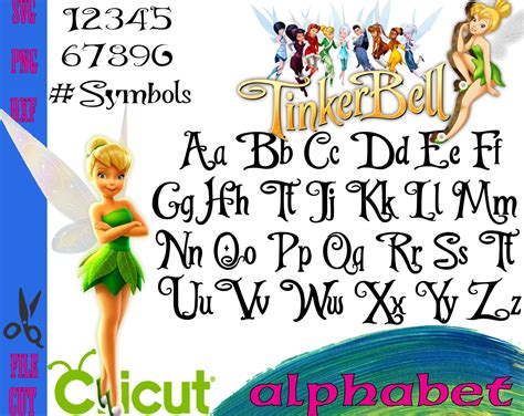 Tinker Bell Font svg, Tinker Bell Font ttf, Alphabet svg, Letters svg, Font Svg, svg files for ...