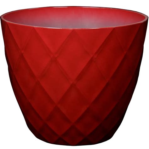 Better Homes & Gardens Avila 16 inch Round Planter, Red - Walmart.com - Walmart.com