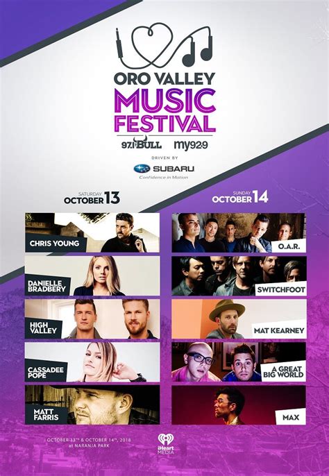 Chris Young, Mat Kearney headlining 2018 Oro Valley Music Festival ...