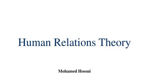 (PDF) Human Relations Theory of Management