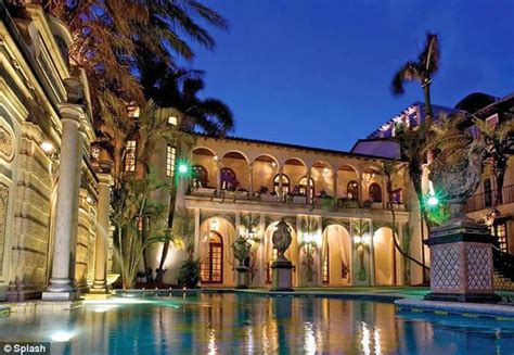 Swim in a 24-carat gold pool at the Versace villa in Miami which is now set to reopen as a ...