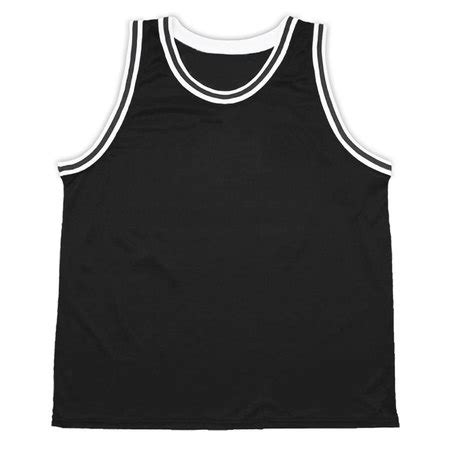 Plain Black Basketball Jersey Layout - popoyay0015