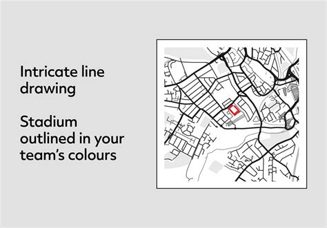 Watford Print: Vicarage Road Map - Etsy UK