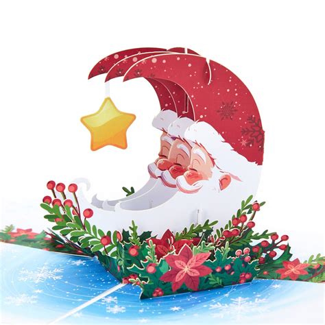 Santa Claus Pop-up Card Christmas Greeting Cardthanks You - Etsy