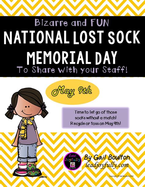 National Lost Sock Memorial Day (May 9th)