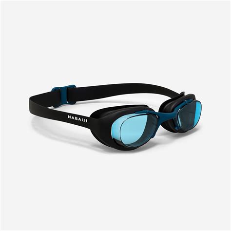 XBASE 100 ADULT SWIMMING GOGGLES CLEAR LENSES - BLACK