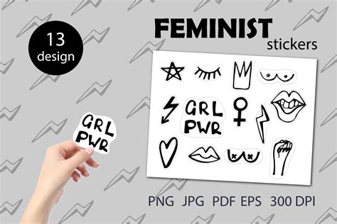 Feminist Stickers Bundle | Illustrations ~ Creative Market