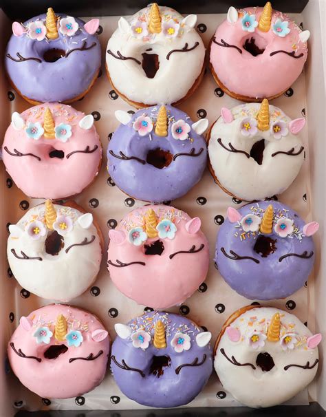 Unicorn Donuts (Box of 12) | The Rolling Donut