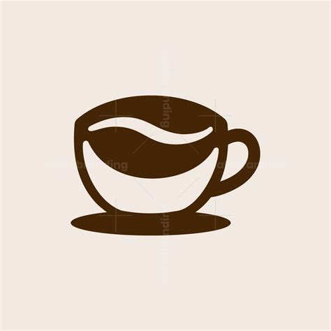 Bean Coffee Cup Logo | Cup logo, Coffee bean logo, Coffee beans