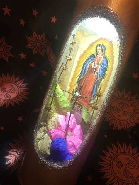 Virgin Mary Mexican Folk Art Shrine Light up Our Lady of | Etsy