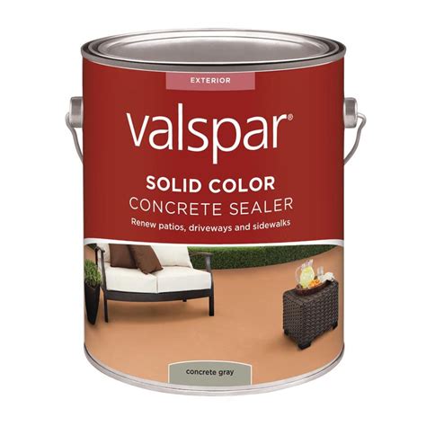 Valspar Concrete Gray Solid Concrete Stain and Sealer (128-fl oz) at ...