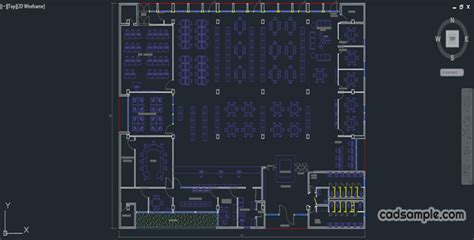 Library Plan Scheme AutoCAD Free DWG