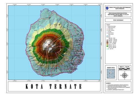 Topografi map of ternate island (Source: Office of City Planning and ...