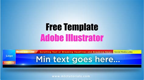 Download Professional News Lower Third Adobe Illustrator Templates - MTC TUTORIALS - MTC TUTORIALS
