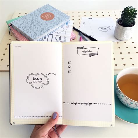 Daily brain dump to declutter your mind, plus free bullet journal printable