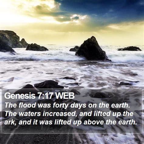 Genesis 7:17 WEB Scriptures Images