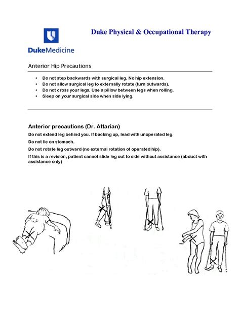 Anterior Hip Precautions Illustrations | Anterior Hip Precautions | Hip precautions, Physical ...