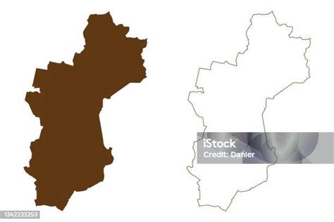 Vechta District Map Vector Illustration Scribble Sketch Vechta Map ...