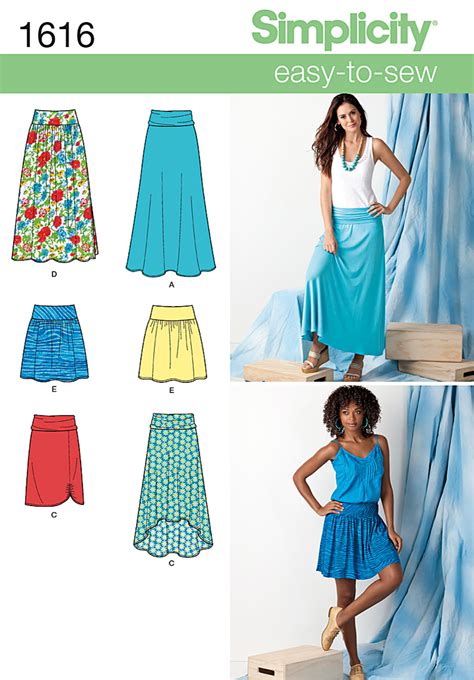 Simplicity 1616 Misses Skirts sewing pattern