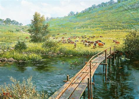 "Ranch in Hwangju County" by Ryu Jong Bong (류정봉), 2007/Juche 96. : r ...