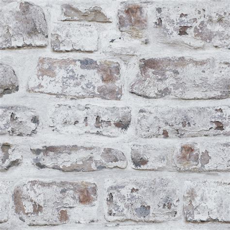 White Washed Brick Wallpaper