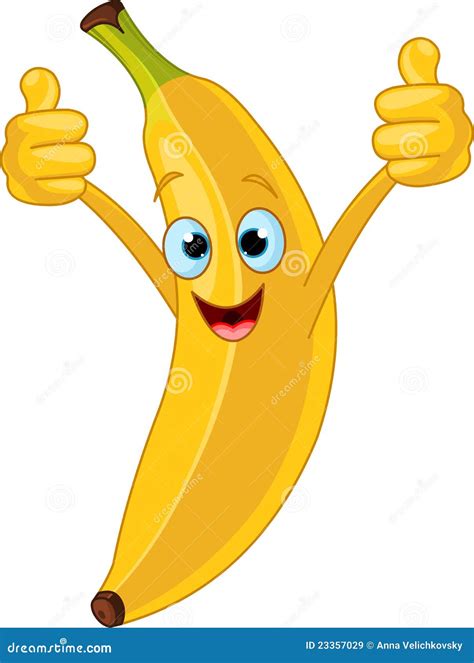 Cheerful Cartoon Banana Character Royalty Free Stock Images - Image: 23357029