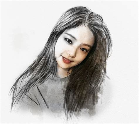 Blackpink jennie....sketch effect #blackpink #jennie#sketch | Black ...