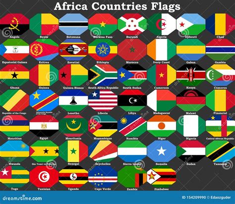 Africa Countries Flags stock illustration. Illustration of independence ...